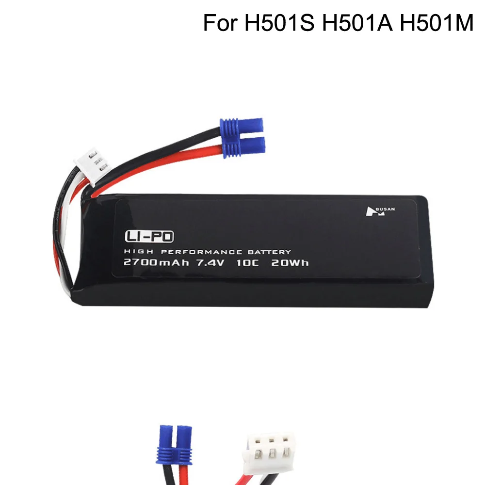 

Оригинальный аккумулятор Lipo для Hubsan H501C H501S X4 7,4 В 2700 мАч, аккумулятор lipo 10c для радиоуправляемого квадрокоптера, запчасти для дрона, аксессуары для игрушек