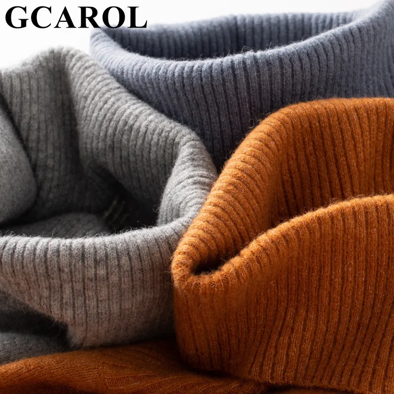 GCAROL, Осень-зима, Женская водолазка, 30% шерсть, свитер с разрезом, на каждый день, большой размер, кашемир, Короткий Джемпер, OL, элегантный пуловер
