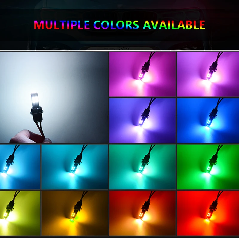 1 комплект T10 светодиодный W5W сигнальный светильник RGB T10 Canbus 194 с пультом дистанционного управления автомобильные аксессуары Автомобильный внутренний габаритный светильник для автомобиля