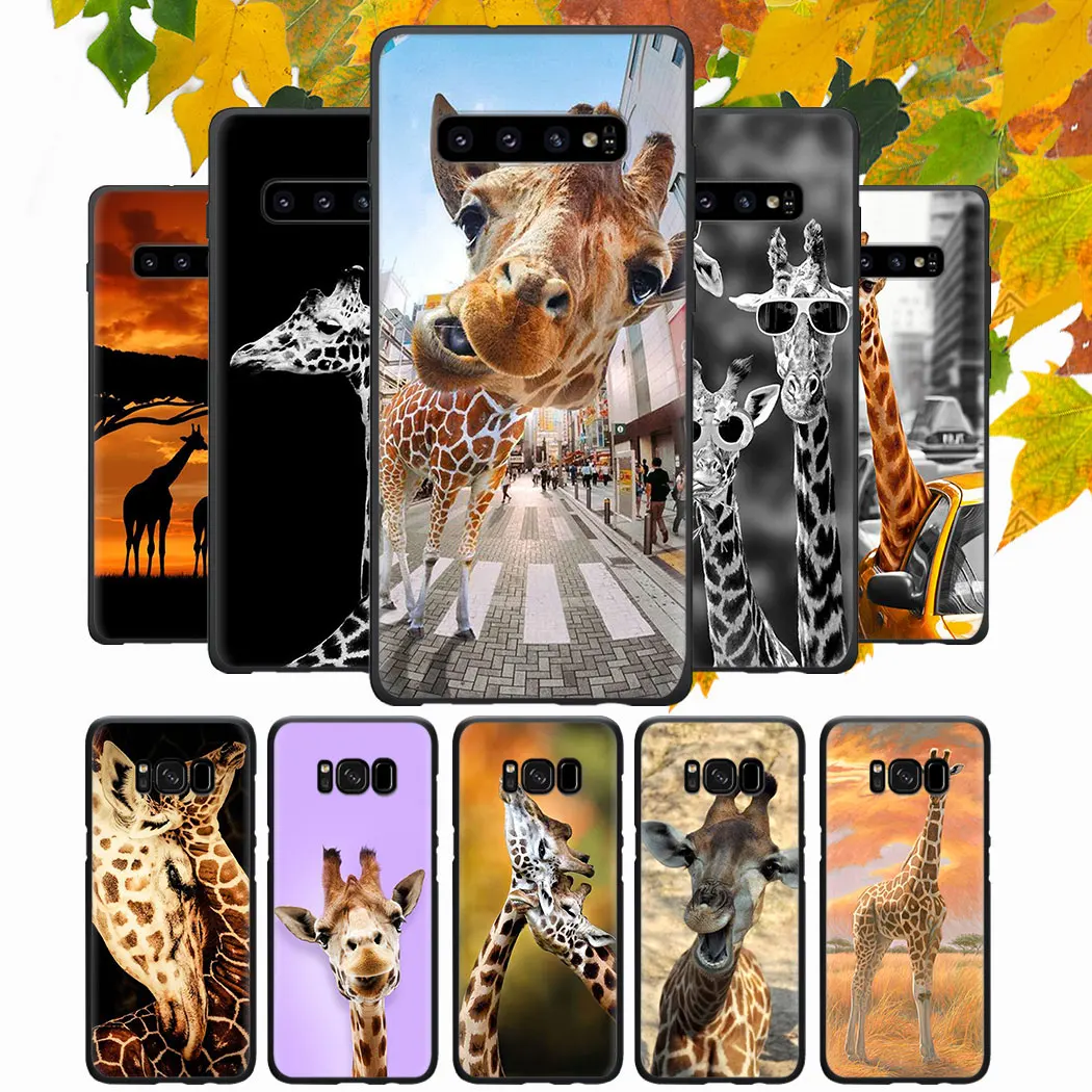 Мягкий силиконовый чехол для Samsung S6 S7 S8 Edge S9 S10 Plus S10e телефона очки с жирафом |