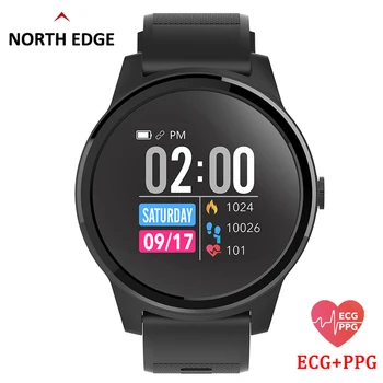 

NORTH EDGE Watch With Smart Heart Rate Monitor ECG PPG Blood Pressure IP67 Waterproof Fitness Tracker Wristband Smart Watch