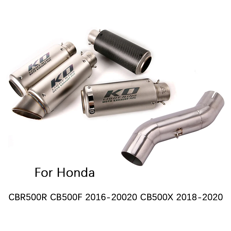Выхлопная труба для мотоцикла Honda CBR500R CB500F CB500X среднее звено выхлопной трубы 51 мм