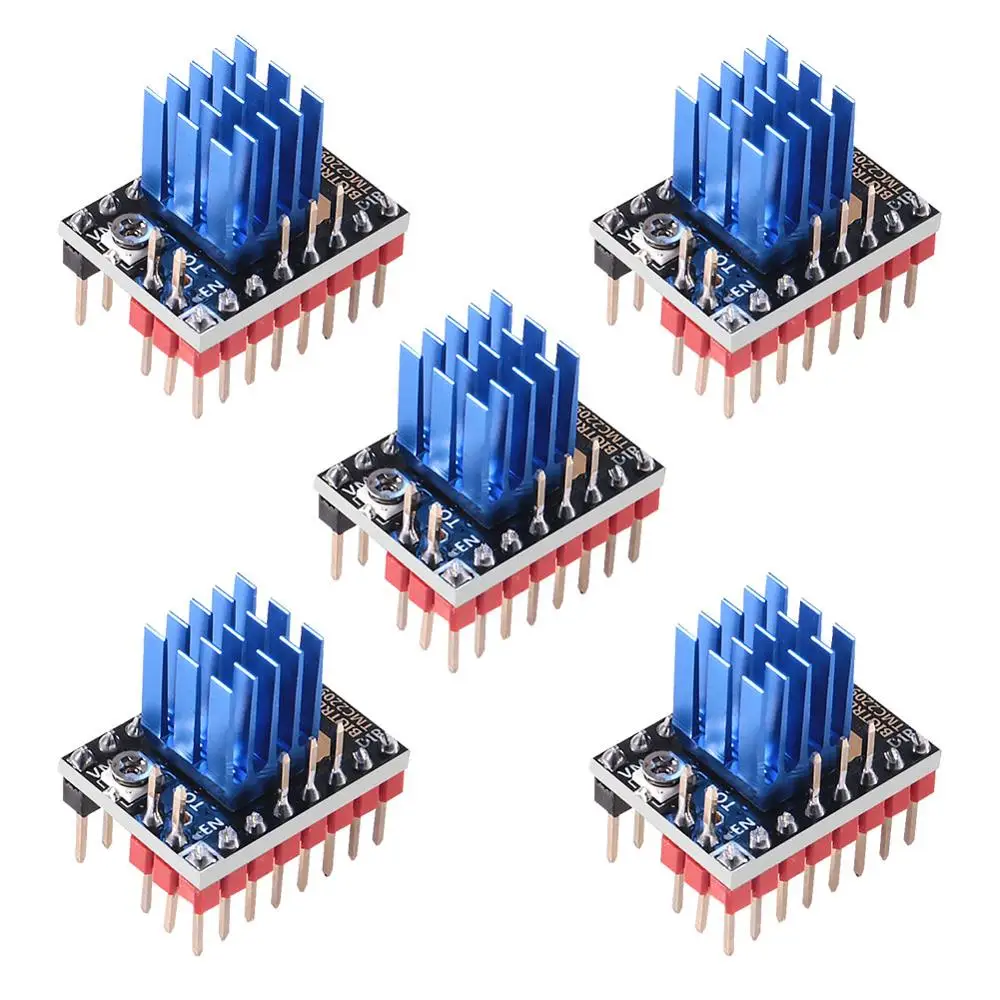 Драйвер шагового двигателя TMC2209 V1.2 TMC2208 UART 2.8A запчасти для 3D принтера TMC2130 TMC5160 SKR