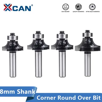 

XCAN Corner Round Over Router Bit 8mm Shank Bearing Guide Carbide Milling Cutter Woodworking Tools End Mill