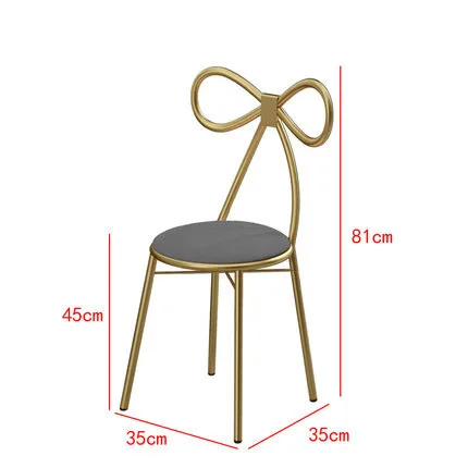Chair Living Room Chairs Metal Butterfly Bow Backrest Make Up Dining Chair Desk Chairs кресло для отдыха chaises Salle Manger As Picture