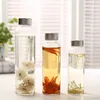 Glass Water Bottle with Stainless Steel Lid and Protective Bag, Sport Bottle, BPA Free, Travel Drink Bottle 360ml, 420 ml, 550ml 4