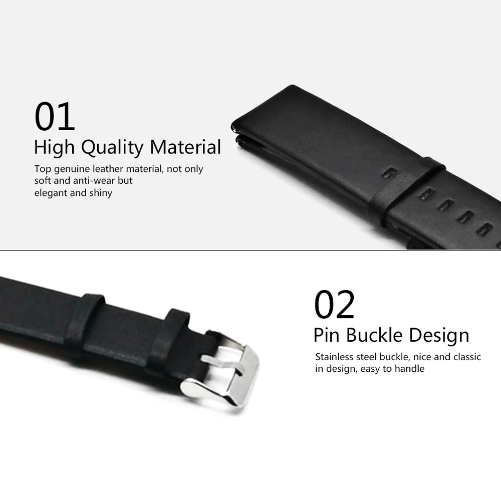 Hangrui 22 мм кожаный ремешок для часов Xiaomi AMAZFIT Pace Stratos 2 Универсальный браслет для HuaMi Amazfit GTR 47 47 мм мягкий ремешок