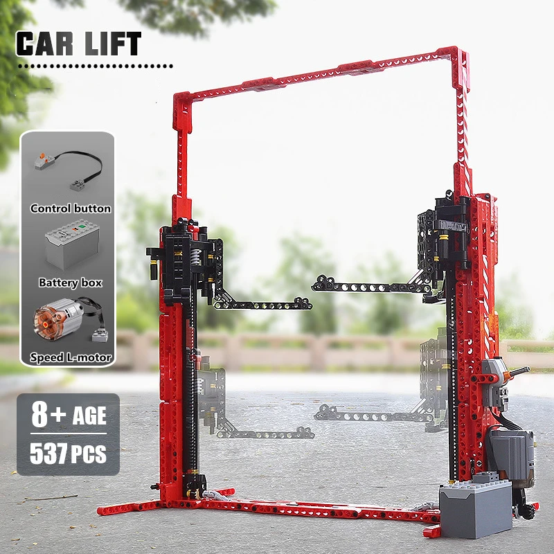 MOULDKING Car Lift Model 1:8  High-Tech MOC 3054 APP Control RC Maintenance Parking Building Blocks Bricks Toys Gift 13053