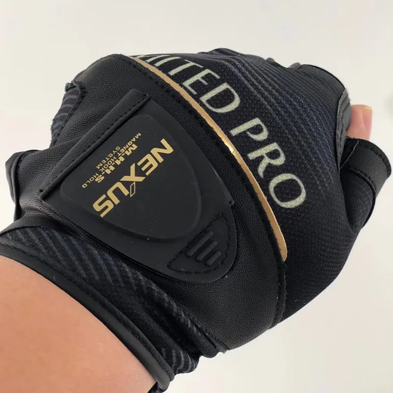 2021 Summer Soft Genuine Leather Fishing Gloves for Men Fire Blood Thin Breathable 3 Finger Cut Fishing Mittens GL-141T