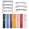 Mayitr 1pc Unisex Metal Reading Glasses 8 Colors Portable Glasses Clear Spring Hinge +1.0~+4.0 With Tube Case ► Photo 2/6