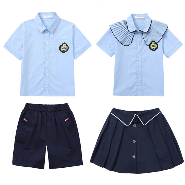 British Style Kindergarten Primary School Uniforms Summer Shirt