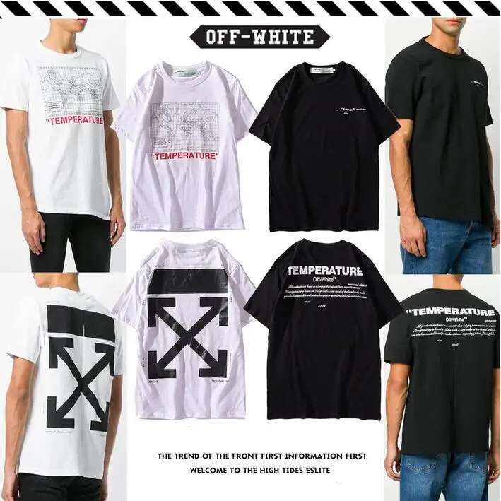 Off-White OWF BF картина маслом стрелы для мужчин и женщин унисекс пара влюбленных моделей хлопок Повседневная мода короткий рукав круглый вырез Футболка