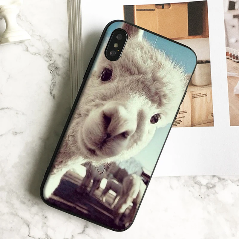 Капа мем с козлом Альпака Роскошный чехол для iPhone 11 Pro Xs Max Xr 8 7 6s Plus 5 SE Samsung мягкий
