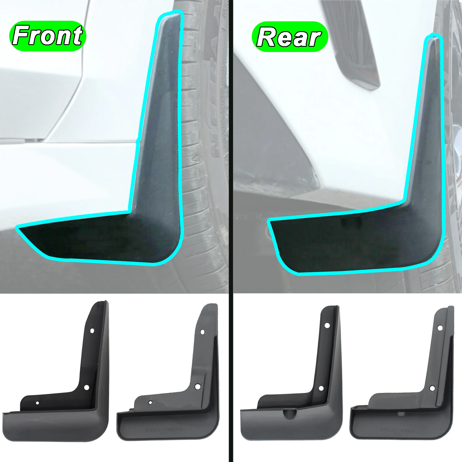 conjunto moldado carro mud flaps respingo guardas para kia optima mudflaps frente roda traseira pneu lama escudo capa protetor