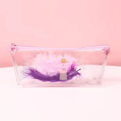 AngelHere Store 1 шт./лот кавайный чехол для карандаша зыбучие пески большой емкости прозрачный Карандаш сумка Канцелярские товары офисные школьные принадлежности - Цвет: 6