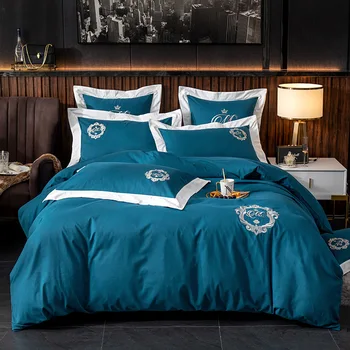 

Morpheus Luxury Egyptian Cotton Bedding set King and Queen Bedding Set Embroidery Duvet Cover Set - MP19