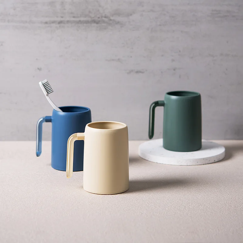 

Toothbrush Cup Household Transparent Handle Tooth Mug COUPLE'S Washing Cup Toothbrush Cup Simple Portable Toothbrush Mug 120G