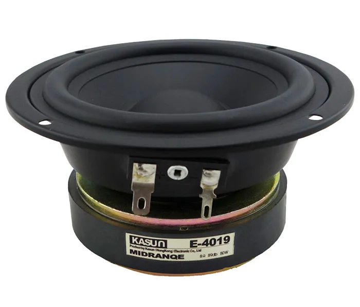 Portable Speaker Audio Speakers Bookshelf Speakers 2Pieces （2 speakers）Original KASUN E-4019 4.5 Inch Sealed Pure Midrange Speaker Unit Impedance 8 Ohm Power 80W