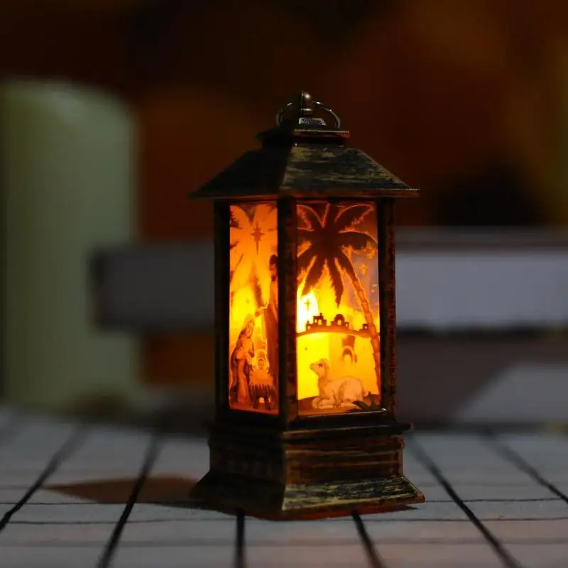 Рождественский светодиодный светильник-фонарь, светящаяся свеча, новогодняя, для дома, вечерние, энергосберегающие, для защиты окружающей среды