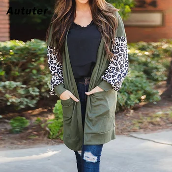 

Leopard Print Cardigan Thin Coats Women's Jackets 2020 Casual Long Sleeve Blusas Open Stich Overcoats Plus Size S-5xl#A3