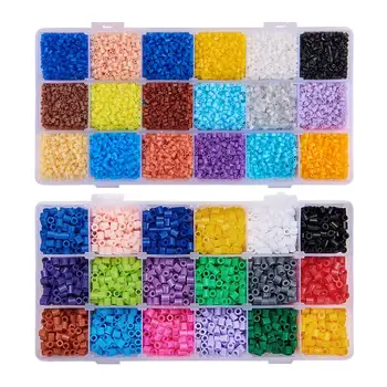 

1 Set Mixed Size Tube Fuse Beads Kits with Plastic Beading 12g/compartment