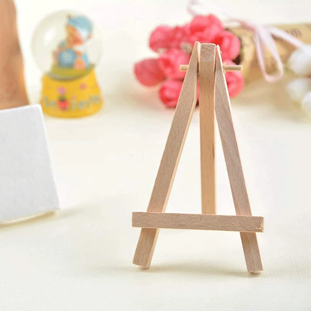 12 Pack 5 Inch Mini Wood Display Easel Natural Wooden Tripod Holder Stand  for Displaying Small Canvases and Photos - AliExpress