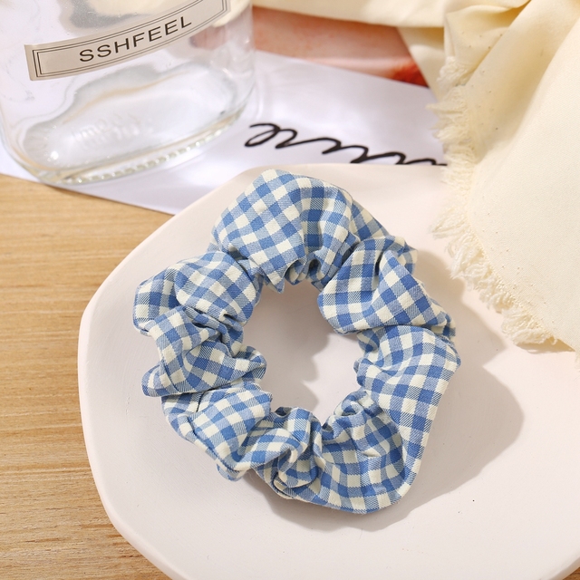 Silk Rainbow Scrunchies For Women Girls Gum Hair Tie 1PCS Hair Rope Rubber Bands Ponytail Hold Hair Accessories