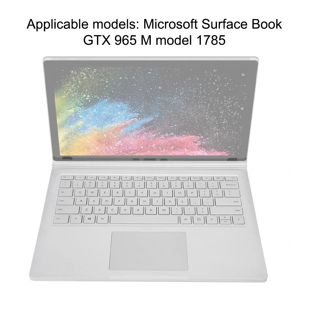 

Silver replacement keyboard is suitable for Microsoft Surface Book GTX 965 M model 1785 multi-function replacement keyboard