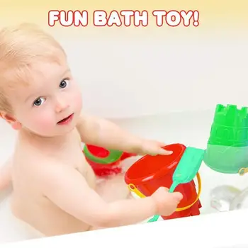 

5Pcs/set Castle Bucket Spade Shovel Rake Water Tool Random Sand Beach Summer game Color Dune Sand Kids Gift For Children M7Q8