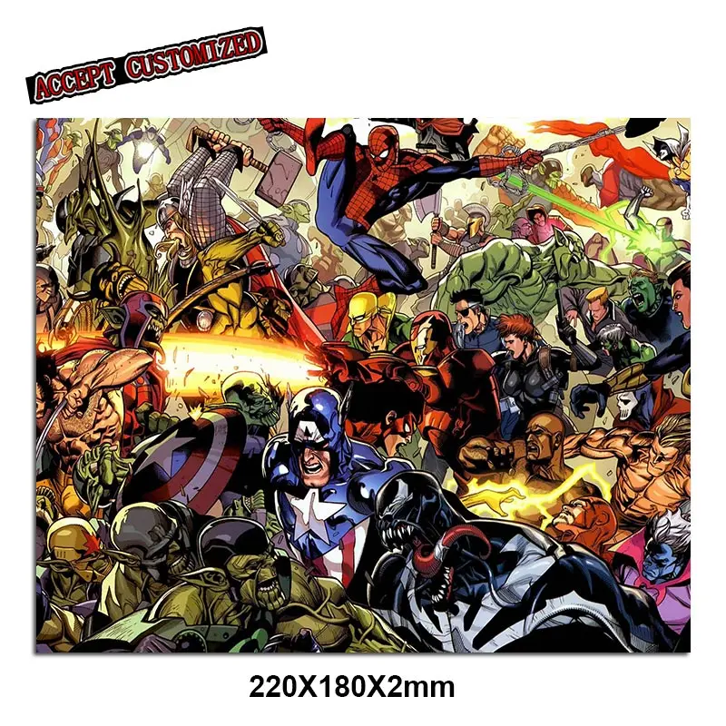 Супергерой Marvel Мстители коврик для мыши - Цвет: 22x18cm