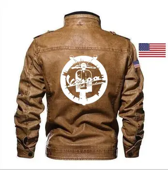 

Goatskin Motorcycle Car Leather Jacket Slim Leather Motorcycle Men's Jacket Brand Clothing + Embroidered Epaulettes