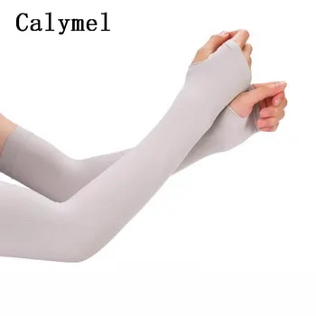 

Calymel Fashion Unisex Ice Silk Sunscreen Sleeves UV Protection Arm Warmer Long Gloves Sleeves Wholesale