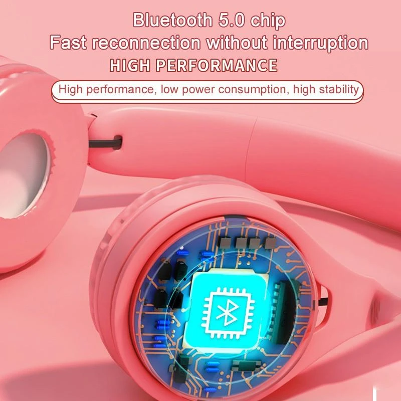 Bluetooth Blutooth Earphone Headset Small Student Headset Cordless Player Headphones Wireless Earphones For Girls Auriculares