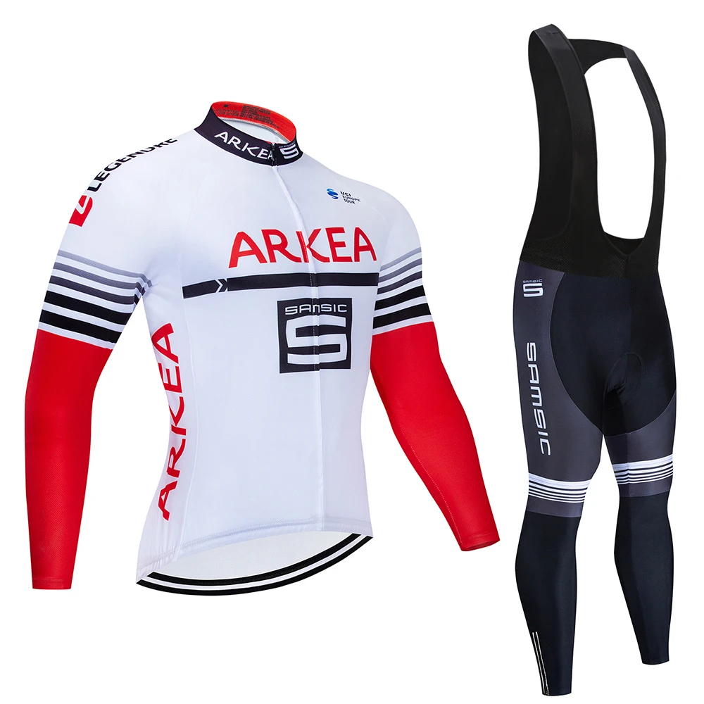 

ARKEA 2019 Spring/Autumn Cycling Clothing Men Set Bike Clothing Breathable Anti-UV Bicycle Wear/long Sleeve Cycling Jersey Sets