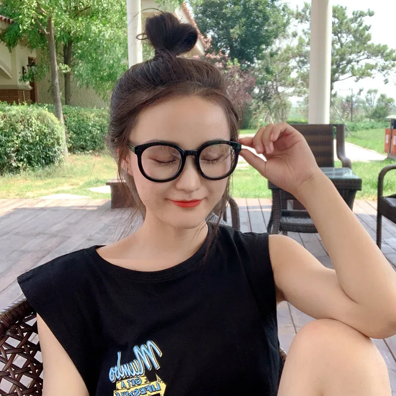 Occhiali da vista rotondi neri da donna Retro grandi occhiali da vista  ottici miopia uomo lenti trasparenti 0.5 1.0 1.5 2.0 2.5 To 6.0|Women's  Reading Glasses| - AliExpress