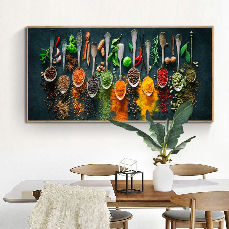 Herbs And Spices Canvas Painting Modern Big Size Posters And Prints Wall Picture For Restaurant Kitchen Dining Room Decoration Painting Calligraphy Aliexpress