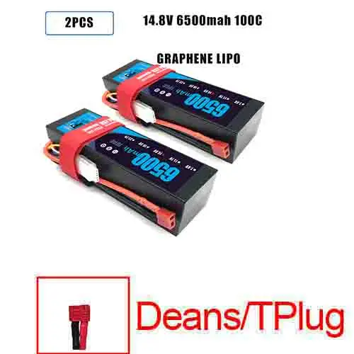 DXF Lipo 4S Батарея жесткий чехол 14,8 V 5200 мА/ч, 6500 мА/ч, 50C 100C 200C AKKU для 1:8 1:10 RC автомобиль E Багги Truggy Грузовик Лодка - Цвет: 2PCS4S6500HARDDEANS
