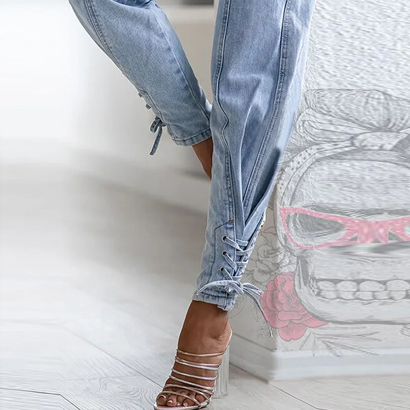 Women Jeans Vintage High Waisted Jeans Woman Solid Pants For Women Slim Button Design Autumn Female Casual Trousers 2021 armani jeans