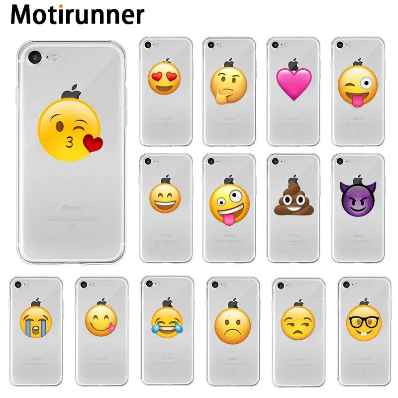 Motirunner Lucu Emoticon Lucu Tpu Lembut Silicone Ponsel Case Penutup Untuk Iphone 11 Pro Xs Max 8 7 6 6s Plus X 5 5s Se Xr Cover Setengah Dibungkus Kasus Aliexpress
