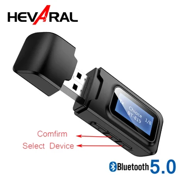 

LCD Display 2 In 1 Bluetooth 5.0 Receiver Transmitter Connect Devices By Hands Low Latency Wireless Adapter For TV Headphones