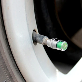 

4PCS Gage Alert Sensor Indicator Valve Caps Wheel Tires Valves Tyre Stem Air Caps Airtight Cover Car Auto Tire Pressure Monitor