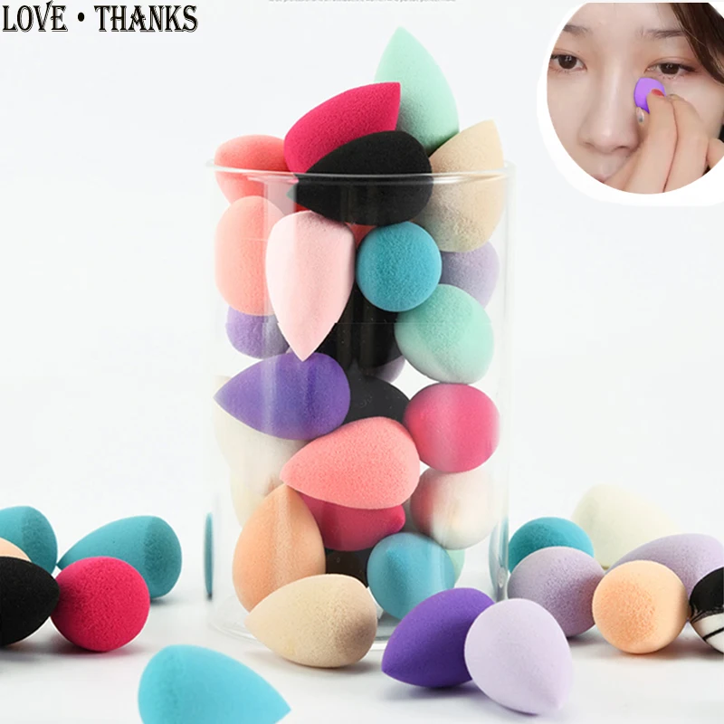 

5/10/20pcs Mini Cosmetic Foundation Puff Beauty Makeup Sponge Soft Gourd Drop Shape Powder Blush BB Cream Make Up Tool Wholesale