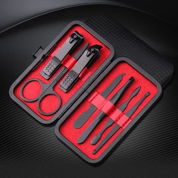 

Hot 7 Pcs Stainless Steel Nail Clipper Manicure Pedicure Nail Tools Set with Case t6