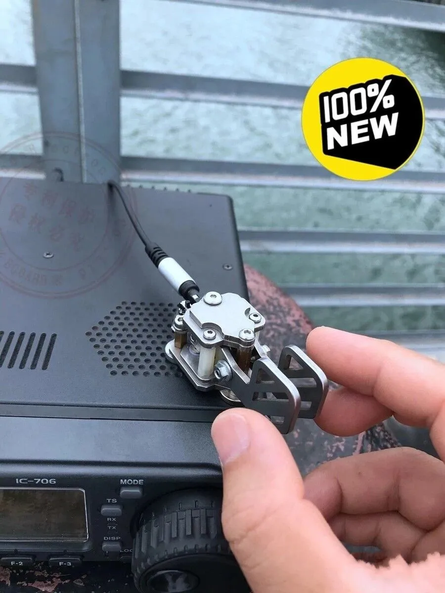 Metal Hf Shortwave Automático Cw Código Morse Mais Magnético Para Rádio