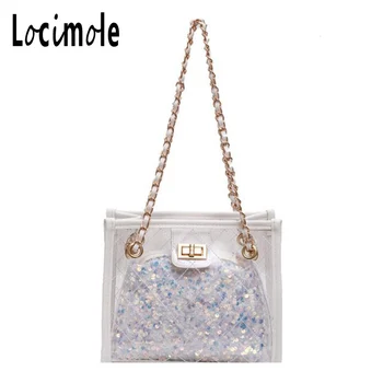 

Locimole Women Flap Shoulder Bags Ladies Handbags Summer Transparent Bag Ladies Tote Bag Beach Bag Sling Bags BIZ187 PM49