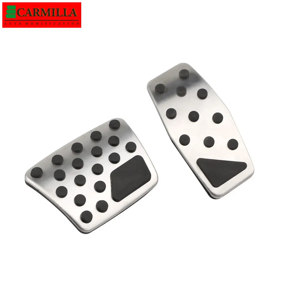 Carmilla Stainless Steel AT Car Pedals for Fiat 500x 500 X 2014- Auto Gas Brake Rest Foot Pedal Protection Cover Accessories