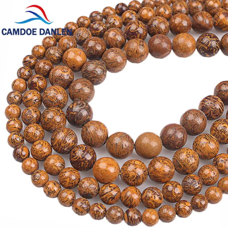 

Beads Natural Stone Elephant Skin Jaspers Round Loose Beads For Jewelry Making 4/6/8/10/12mm Diy Jewelry Accessories Wholesale