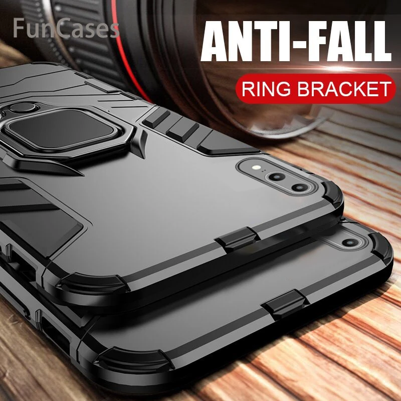 Custodia Antiurto Per Huawei P20 P30 Lite Huawei P Smart Holder Ring Cover Per Huawei Mate 20 P30 P20 Pro Honor 20 Case