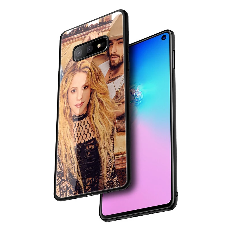 EWAU Shakira малума чехол из закаленного стекла для телефона для samsung S7 край S8 S9 S10 Note 8, 9, 10, плюс A10 20 30 40 50 60 70