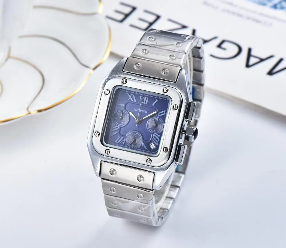 Мужские деловые часы, Международный Лидирующий бренд, полностью автоматические кварцевые часы, ремешок из нержавеющей стали, часы высокого класса atmosph